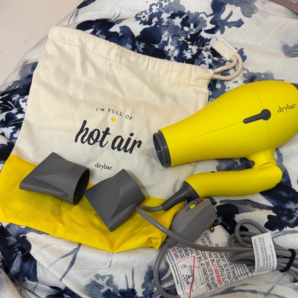 Drybar Vibrant Yellow Blow Dryer Travel Set